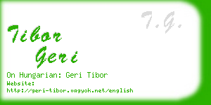 tibor geri business card